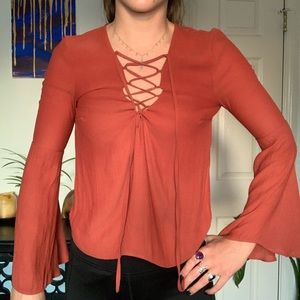 Bell sleeve top